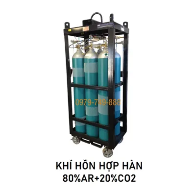 Khí hỗn hợp hàn Mix 20%CO2+80%Ar pallet nhóm 6x40L